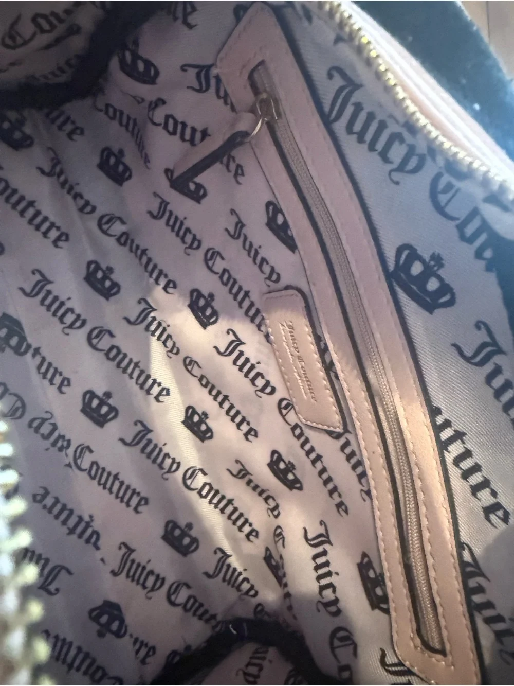 Juicy Couture Lovers Club Y2K Black & Pink Bowler Bag + Charms
